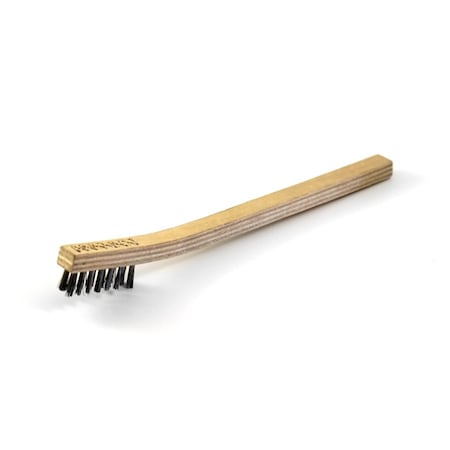 Gordon Brush 4x19 Row 0.018 Nylon Bristle 13-3/4 Curved Wood Handle Plater's, PK12 15SSG-12